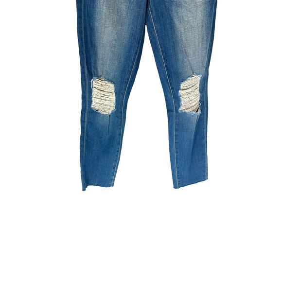 L'AGENCE El Matador Jeans Rustic Blue High Rise Distressed Cropped Denim Size 26 - Picture 6 of 12